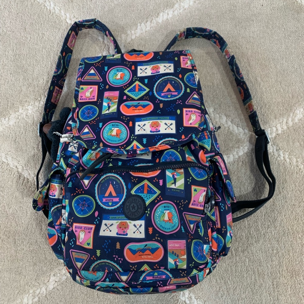 Kipling Colorful Patterned Backpack - image 1